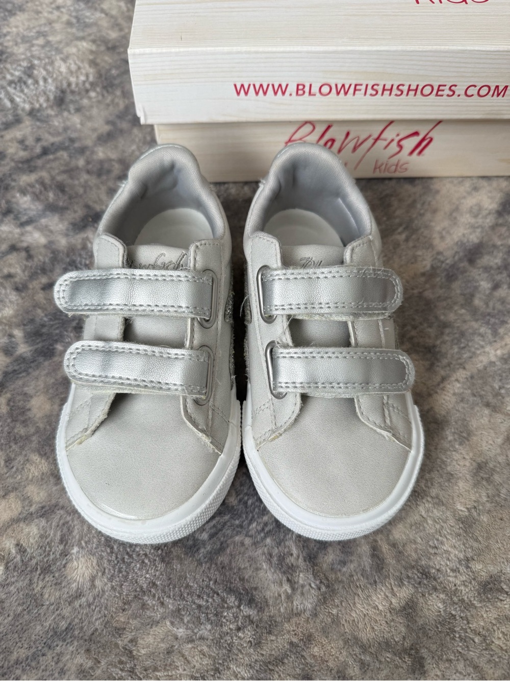 Blowfish Kids Silver Double-Strap Sneakers